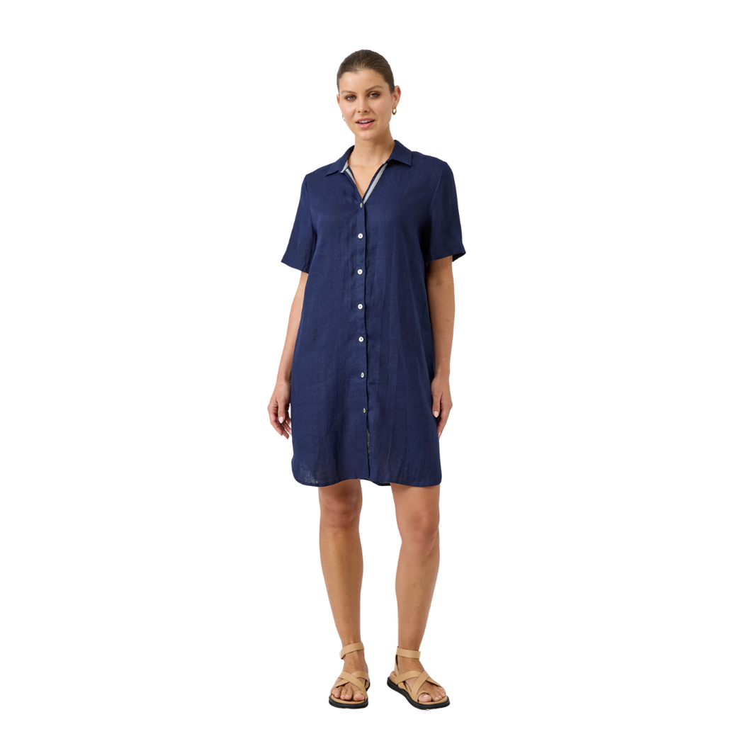 Studio Short Shirt Dress Indigo