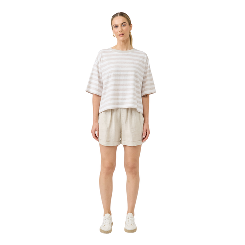 Studio Stripe Tee Stone