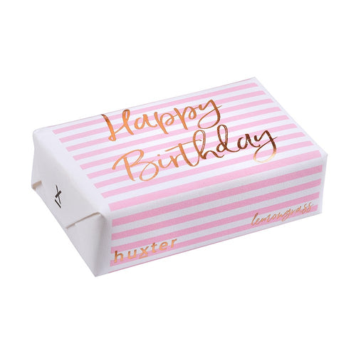 Happy Birthday Thin Stripes Pink Soap