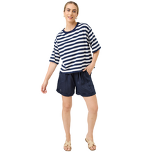 Load image into Gallery viewer, Studio Stripe Tee Indigo