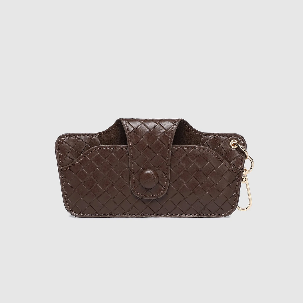 Woven Sunglass Case Chocolate