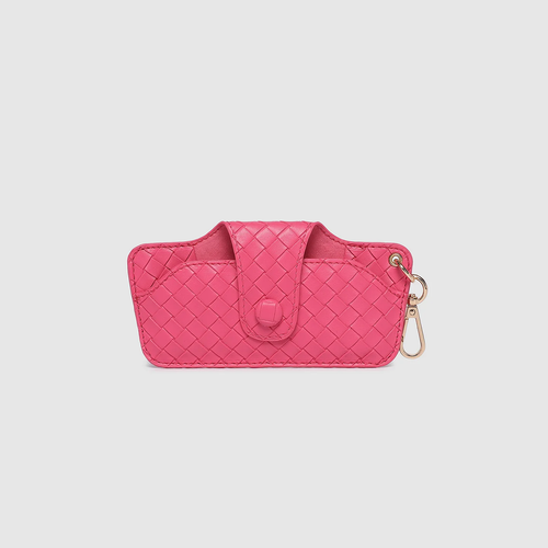 Woven Sunglass Case Pink