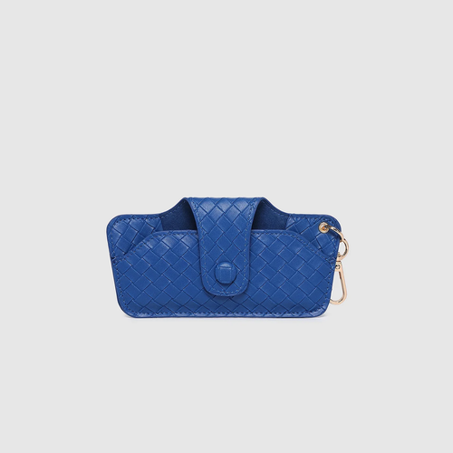 Woven Sunglass Case Blue