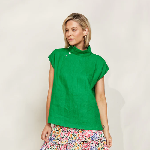 Halcyon Button Top Emerald