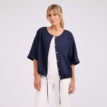 Load image into Gallery viewer, Studio Button Top Navy