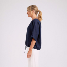 Load image into Gallery viewer, Studio Button Top Navy
