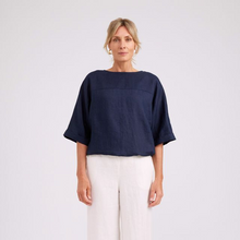 Load image into Gallery viewer, Studio Button Top Navy