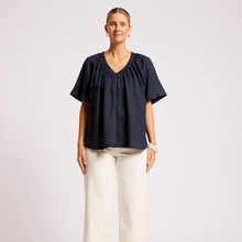 Load image into Gallery viewer, Cove Relaxed Top Indigo
