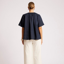 Load image into Gallery viewer, Cove Relaxed Top Indigo