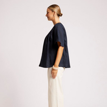 Load image into Gallery viewer, Cove Relaxed Top Indigo