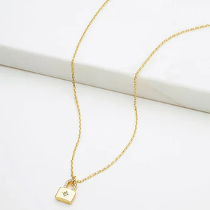 Mini Locket Necklace Gold