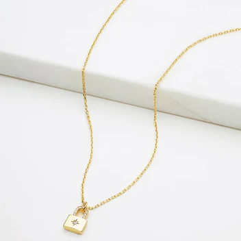 Mini Locket Necklace Gold