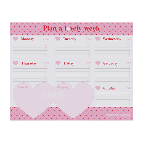 Weekly Planner Hearts