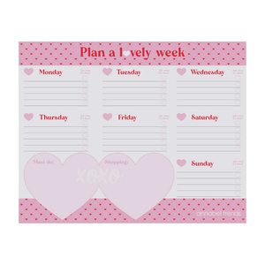 Weekly Planner Hearts