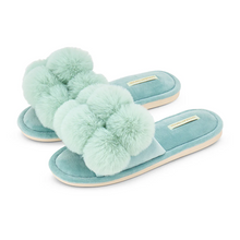 Load image into Gallery viewer, Pom Pom Slippers Mist Green