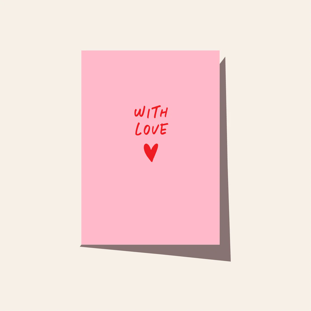 With Love Pink Card