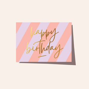 Sunset Stripe Birthday Card