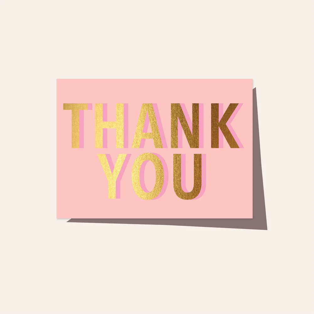 Neon Thank You Card