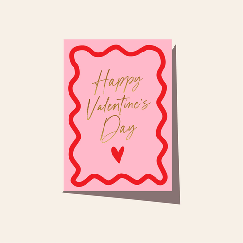 Valentine's Day Wavy Card