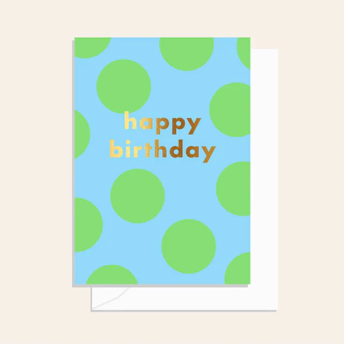 Spots Birthday Lime Card