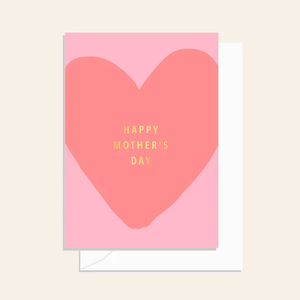 Mothers Day Heart Pink Card