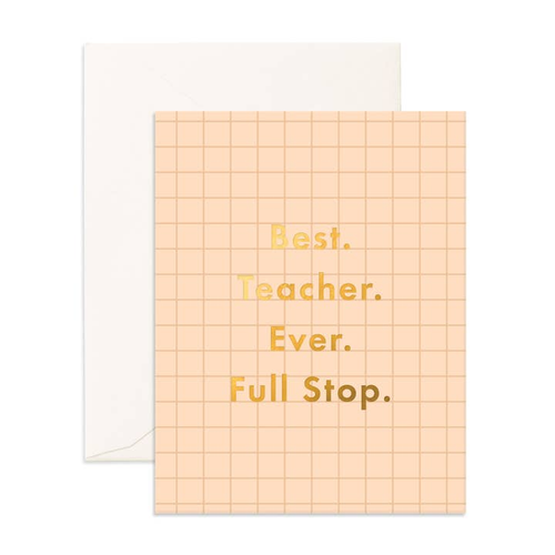 Best Teacher Full Stop Card