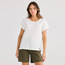 Load image into Gallery viewer, Captain Tee White Linen
