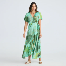 Load image into Gallery viewer, Tropics Wrap Dress Rainforest