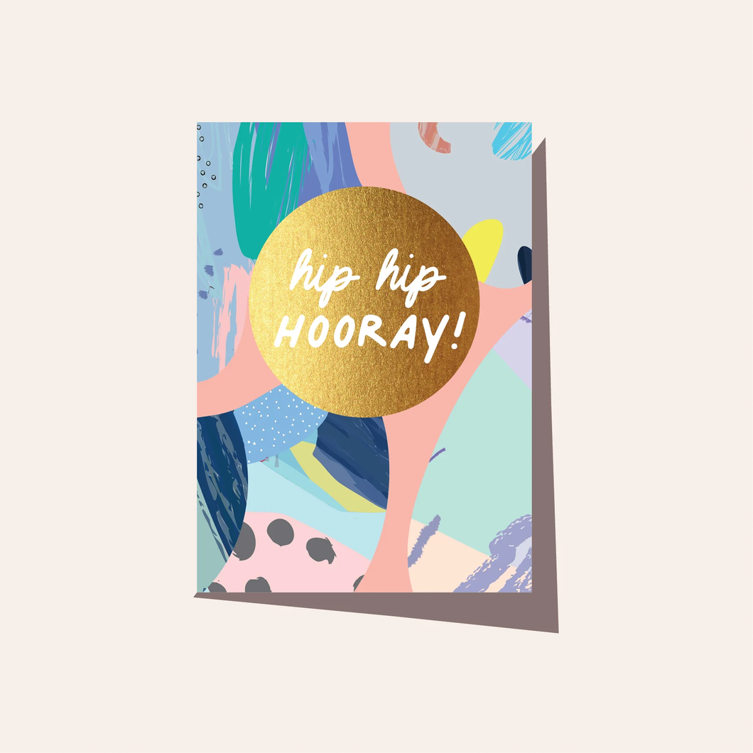 Hip Hip Hooray Painty Card