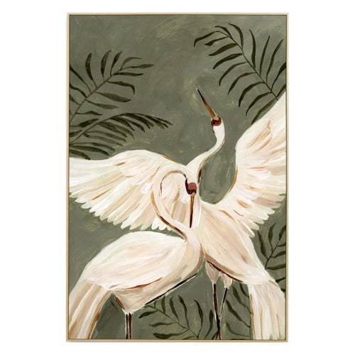 Tropical Herons Canvas