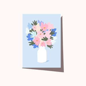 Floral Vase Sky Card
