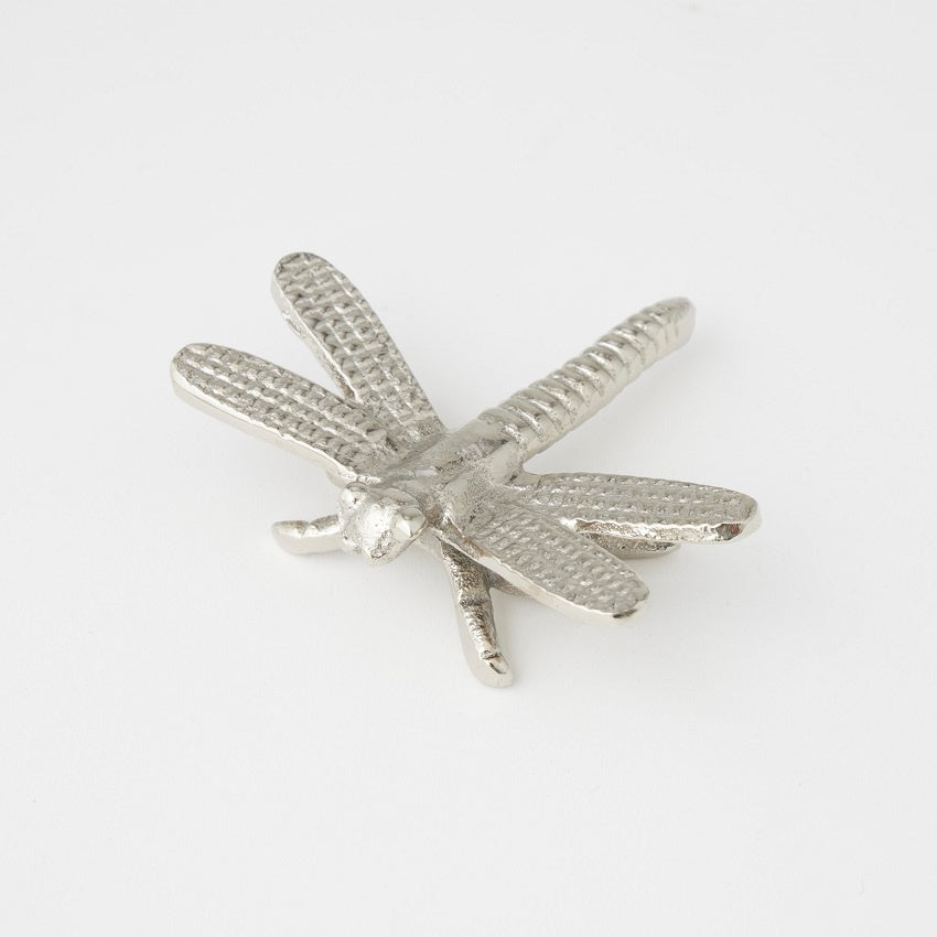 Silver Dragonfly Sculpture