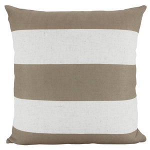 Linen Stripe Square Cushion Latte