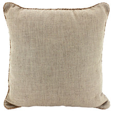Load image into Gallery viewer, Rope Trim Linen Cushion Latte